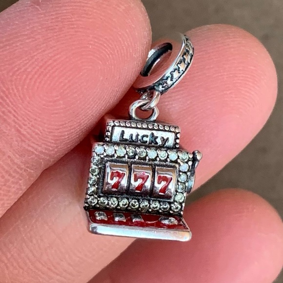 NWOT Lucky Casino Slot Machine Las Vegas Dangle Charm Sterling Silver 925 - Picture 7 of 16